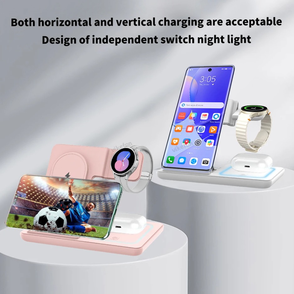 3 In 1 Foldable Wireless Charg - Cooling Rack Wire บทวิจารณ์และราคา