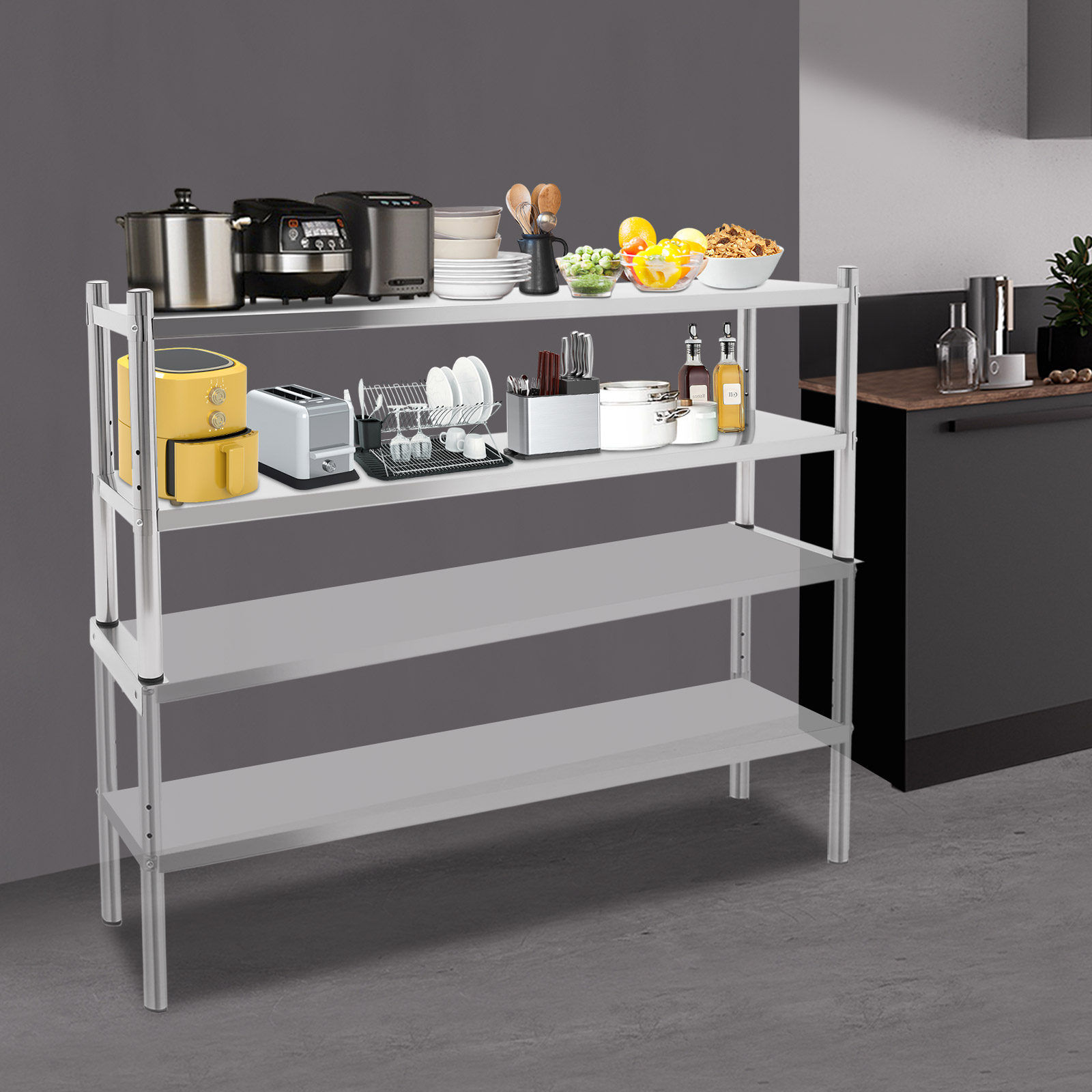 2 Tier Stainless Steel Shelvin - Kitchen Job บทวิจารณ์และราคา