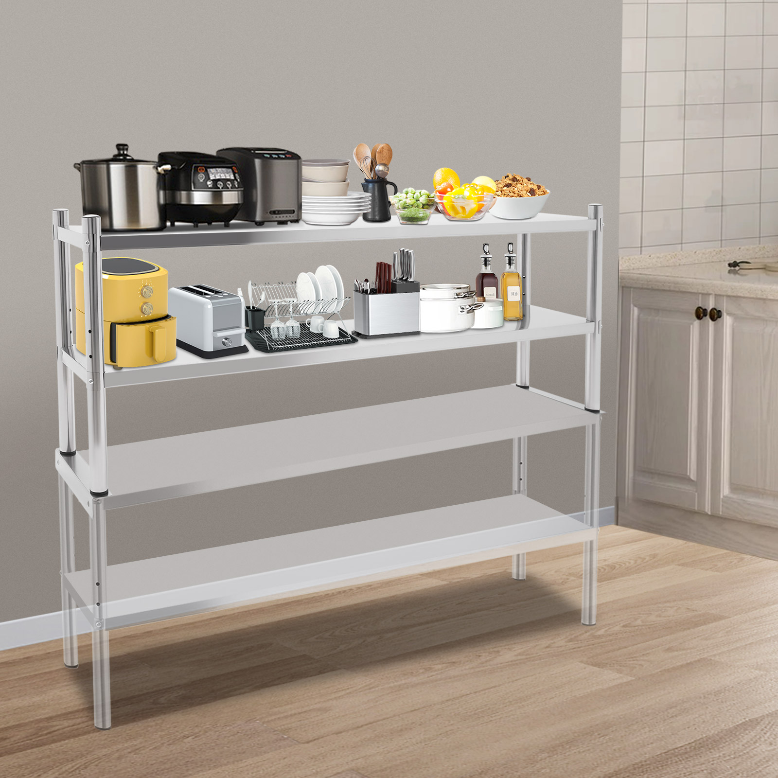 2 Tier Stainless Steel Shelvin - Kitchen Job บทวิจารณ์และราคา