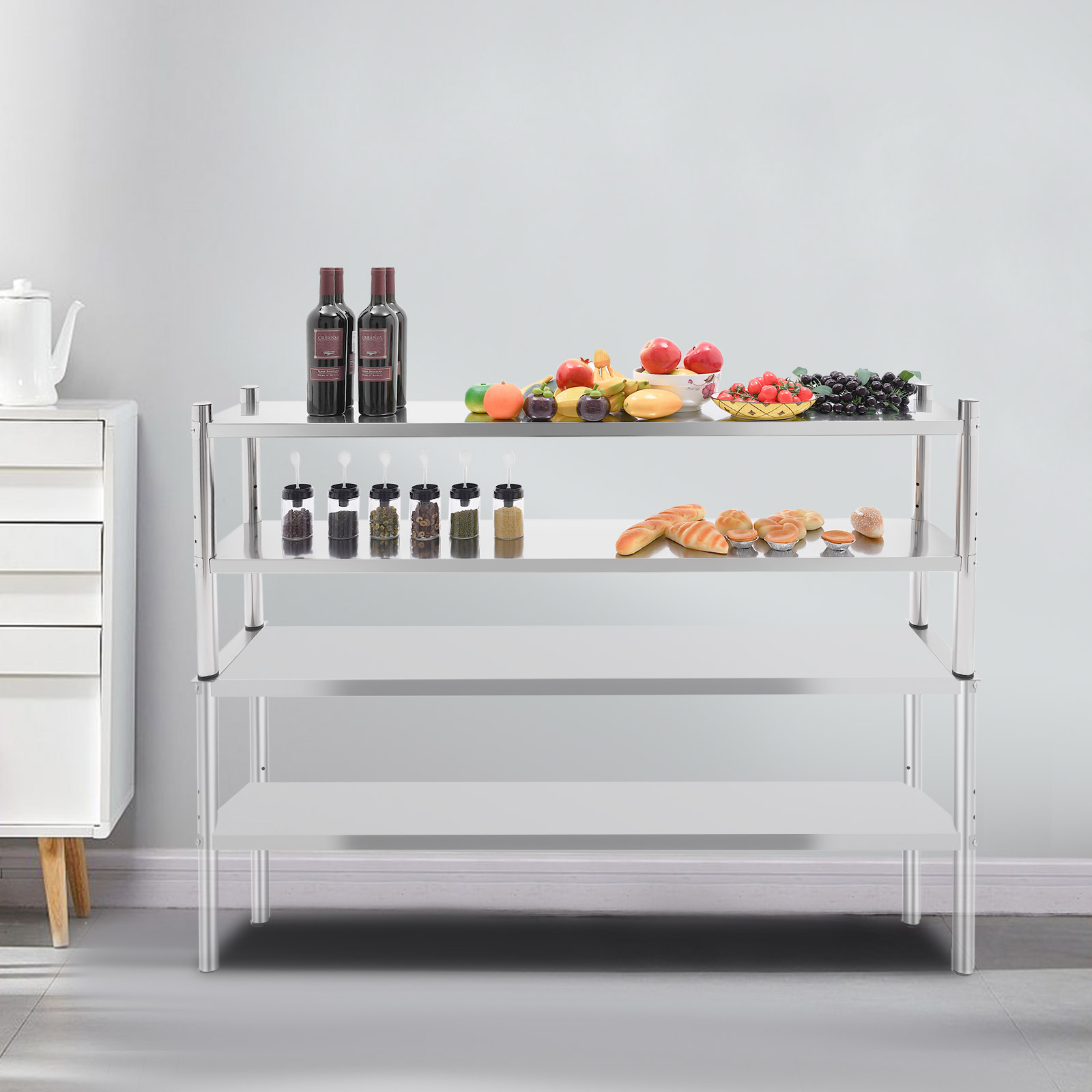 2 Tier Stainless Steel Shelvin - Kitchen Job บทวิจารณ์และราคา