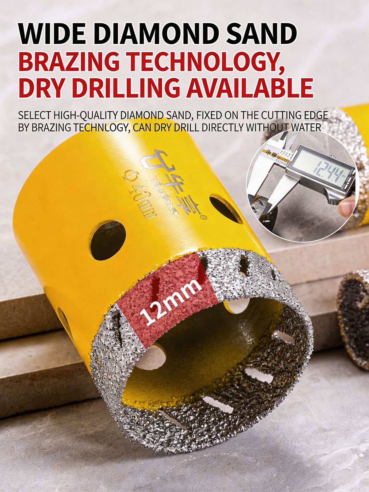 Diamond Drill Bit Angle Grinde - Rolling Pin Marble บทวิจารณ์และราคา